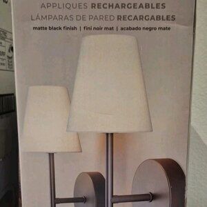 Globe Electric Wireless Rechargeable LED Integrated Wall Sconce 2-pack